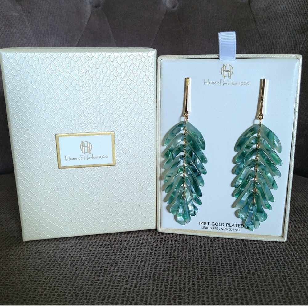 Marbled Leaf Earrings